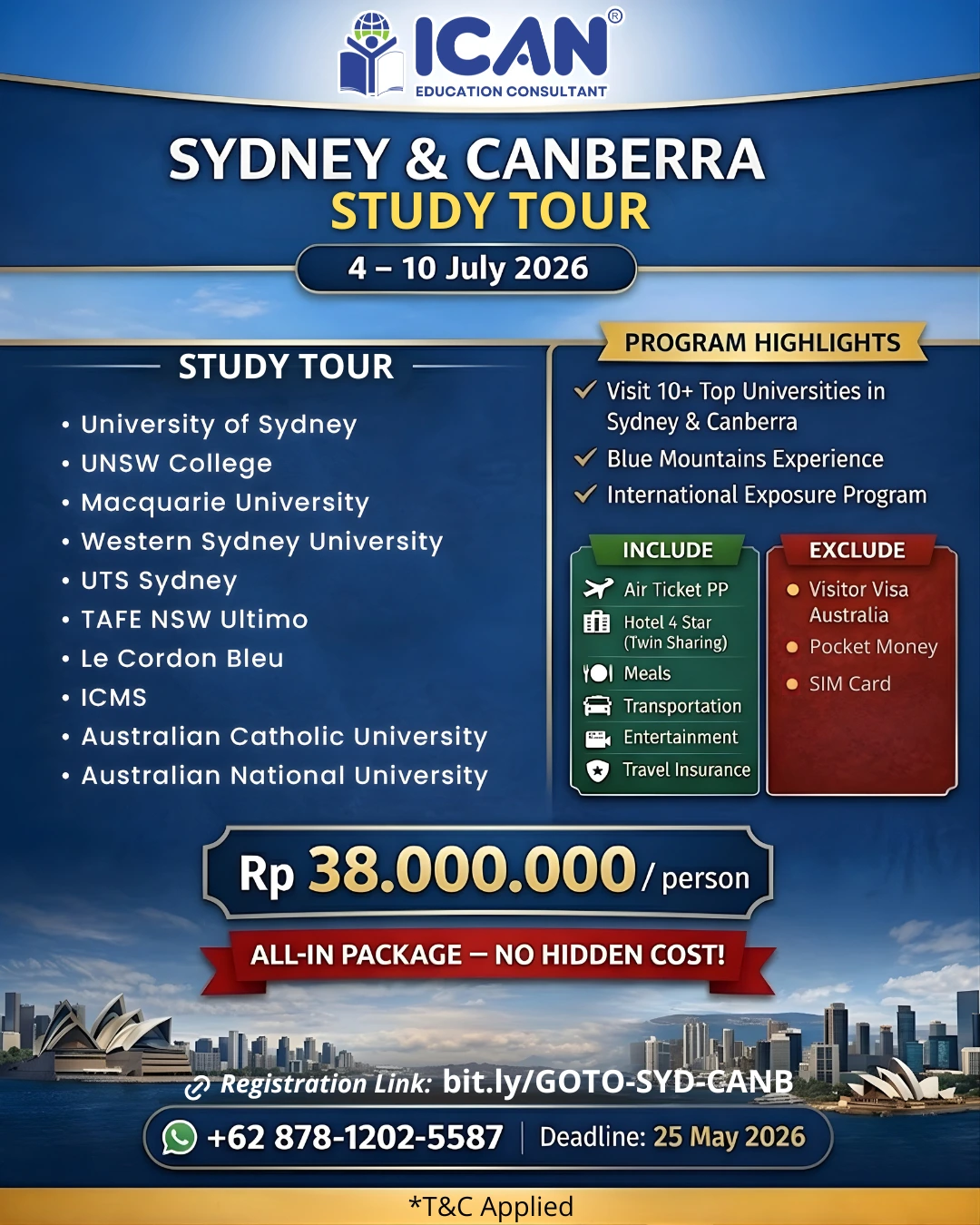 Study tour Sydney & Canbera 1